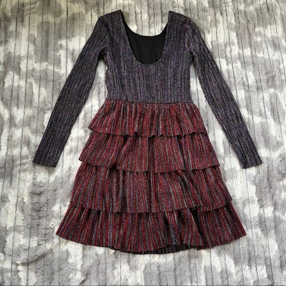 & OTHER STORIES Frills And Glitter Dress Size 10 - Picture 4 of 11